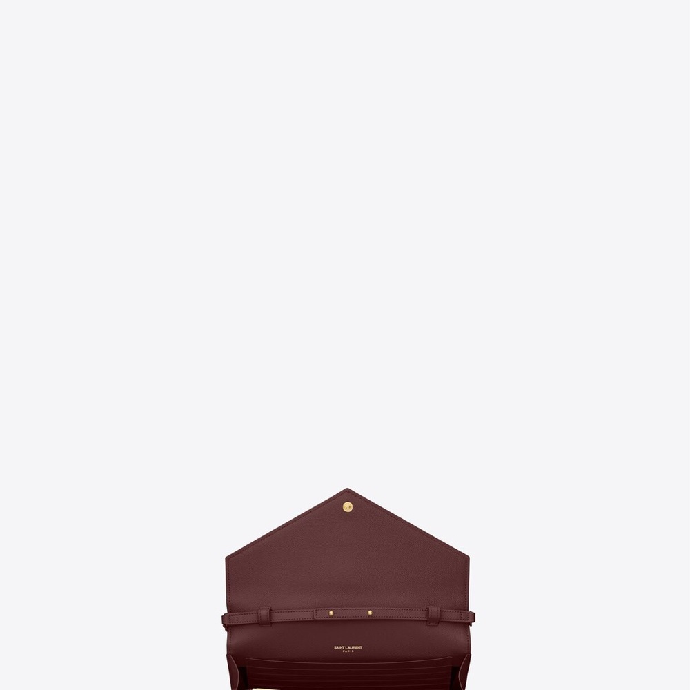 YSL AUTHENTIC medium sized gorgeous maroon color wallet on chain - Picture 2 of 12